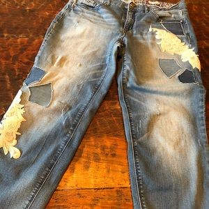 Lace appliqué Vintage America Bestie Jeans 12R